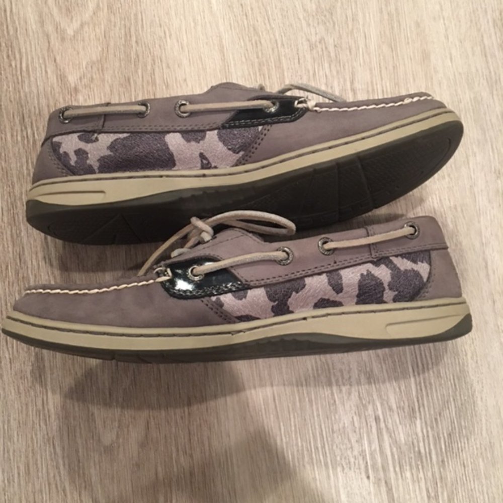 Sperry Top-Sider Grey Camp Boat Shoes, Women's